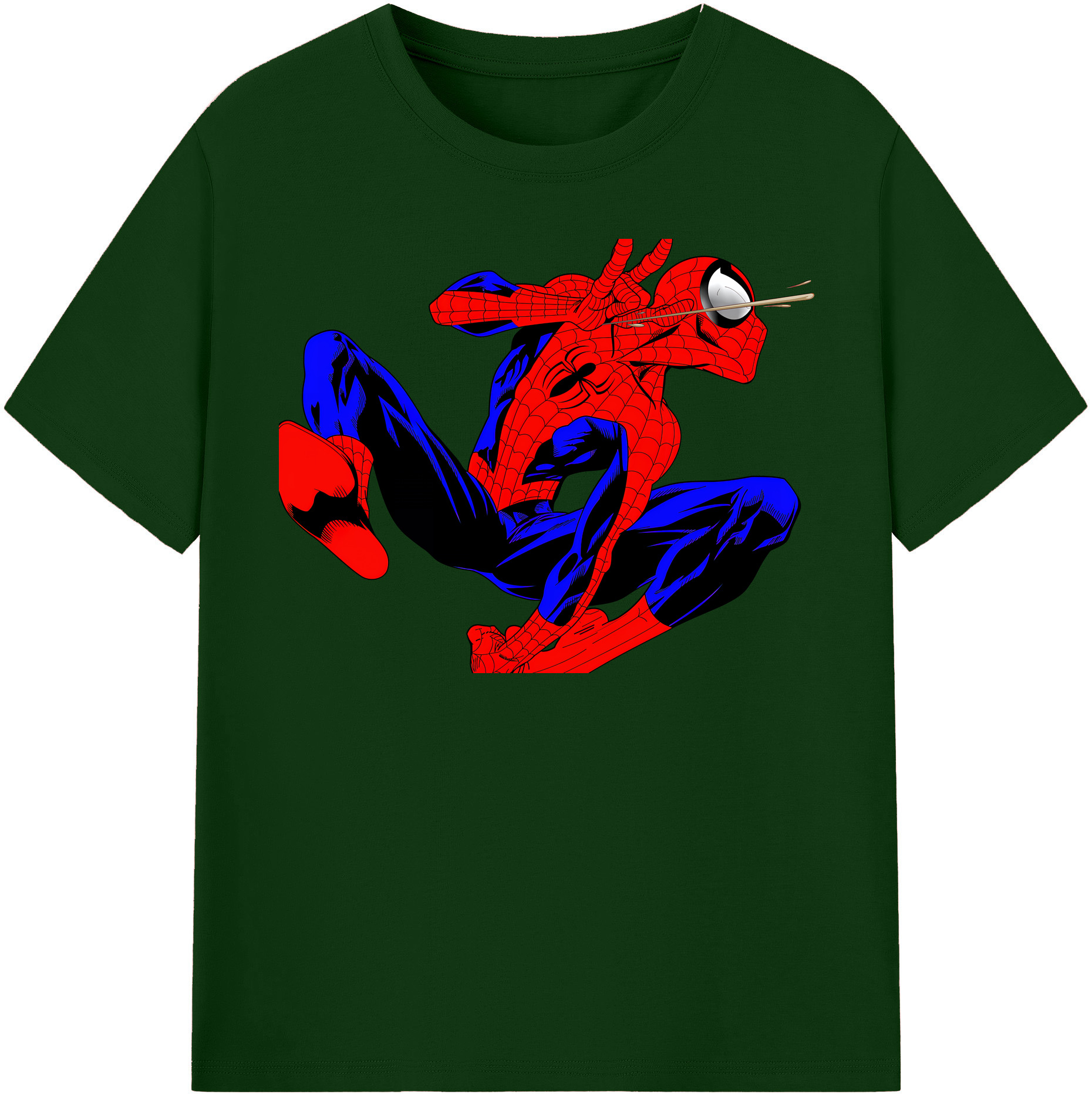 （画像用） Spider Man スパイダーマン 綿100％半袖Tシャツ（フロントプリント）
